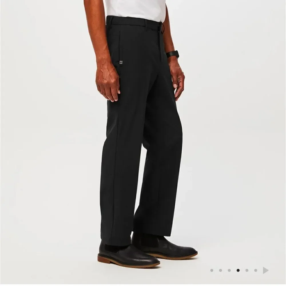 EUC MEN’S XL SHORT FIGSPRO BLACK STRAIGHT LEG TROUSERS